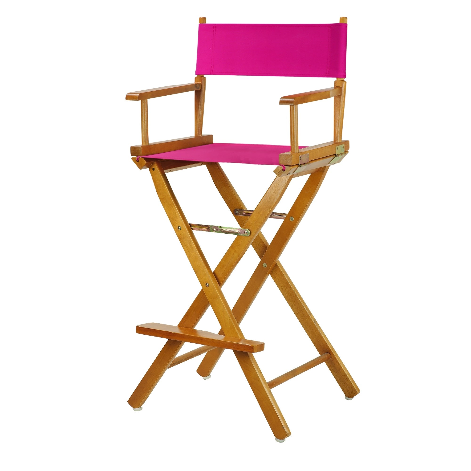 Chaise de réalisateur de 30 pouces avec cadre en chêne miel