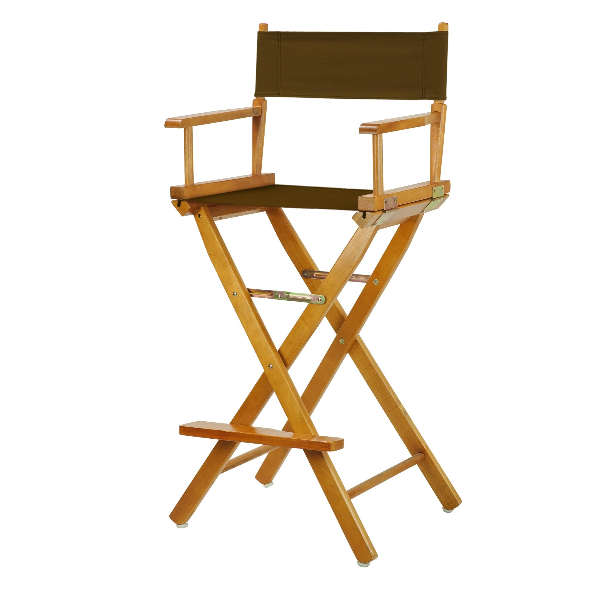 Chaise de réalisateur de 30 pouces avec cadre en chêne miel