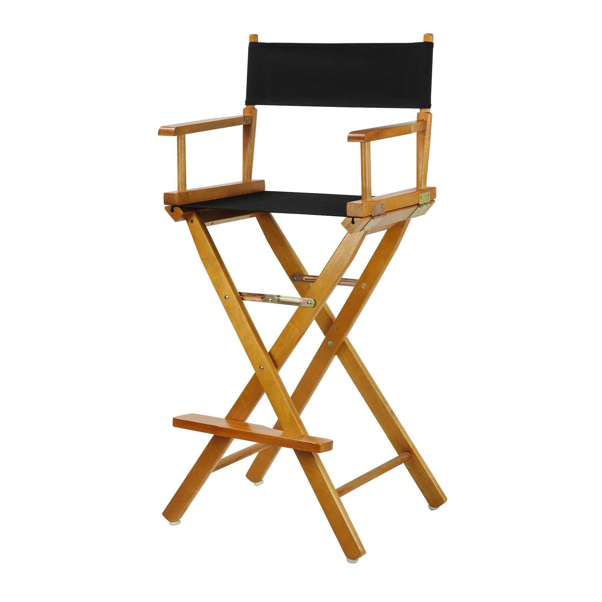Chaise de réalisateur de 30 pouces avec cadre en chêne miel