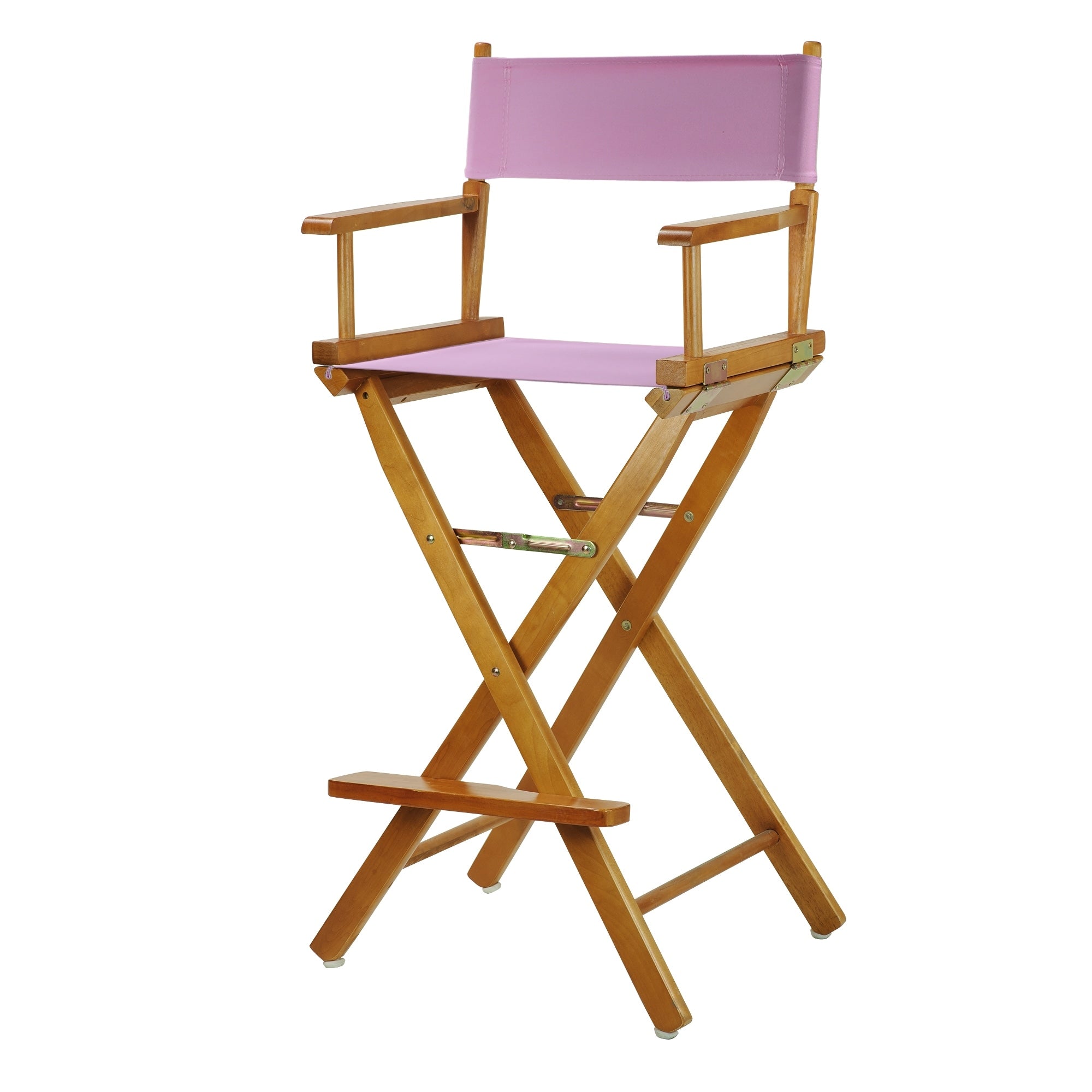 Chaise de réalisateur de 30 pouces avec cadre en chêne miel