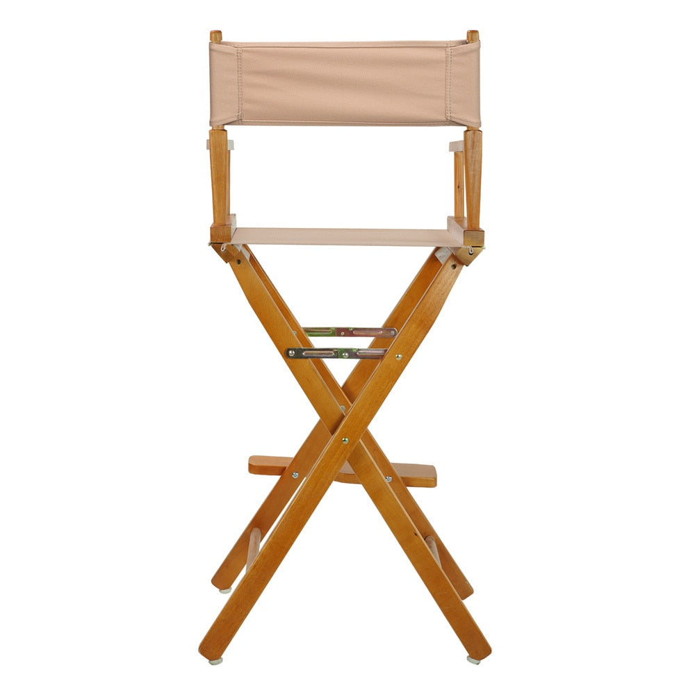 Chaise de réalisateur de 30 pouces avec cadre en chêne miel