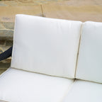 Ensemble de 4 chaises d'extérieur Honolulu en osier avec coussins par Christopher Knight Home