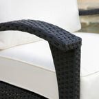 Ensemble de 4 chaises d'extérieur Honolulu en osier avec coussins par Christopher Knight Home