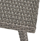 Ensemble de 4 chaises d'extérieur Honolulu en osier avec coussins par Christopher Knight Home
