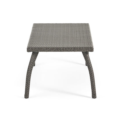 Ensemble de 4 chaises d'extérieur Honolulu en osier avec coussins par Christopher Knight Home