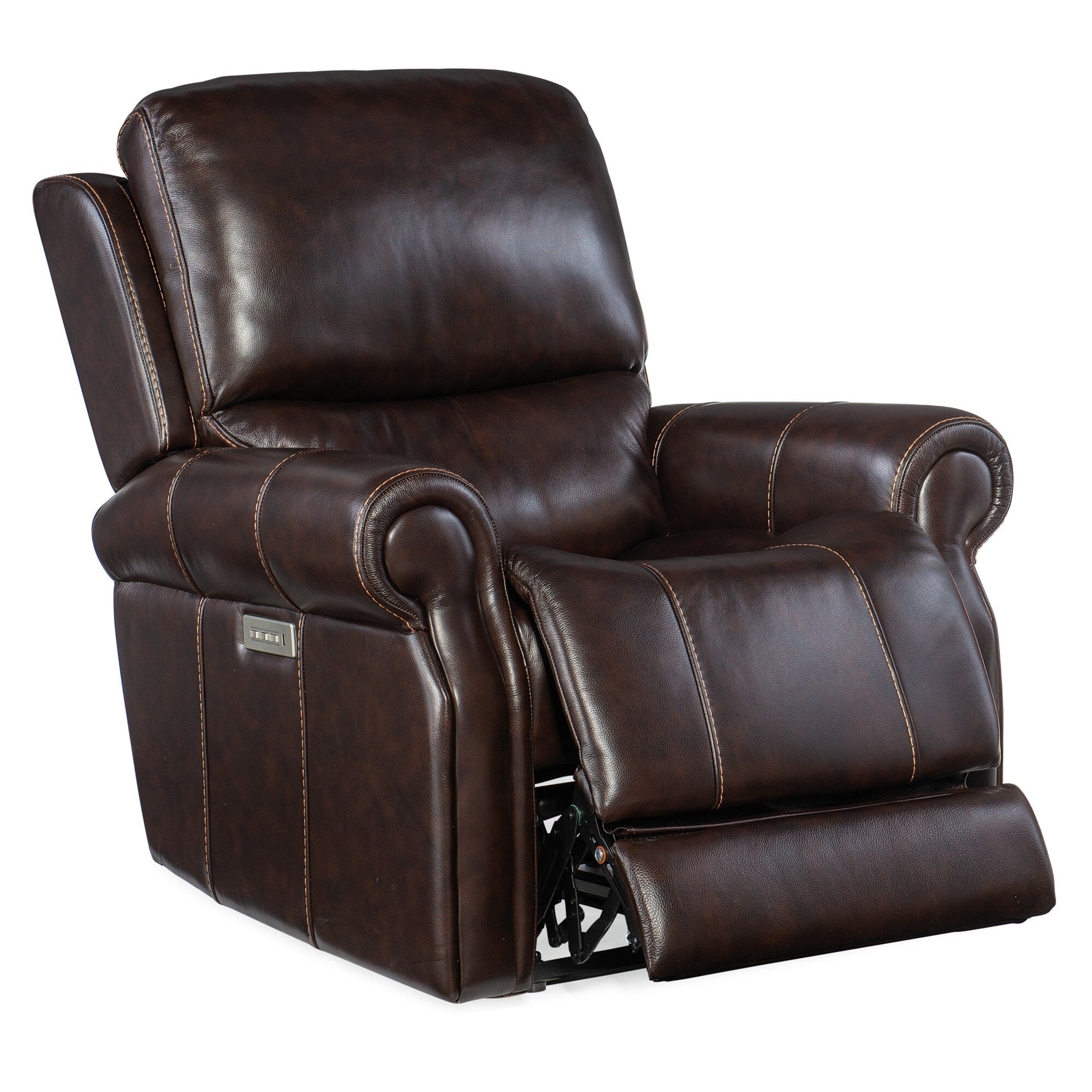 Fauteuil inclinable électrique en cuir Hooker Furniture RC602-PHZL Eisley 39 pouces de large