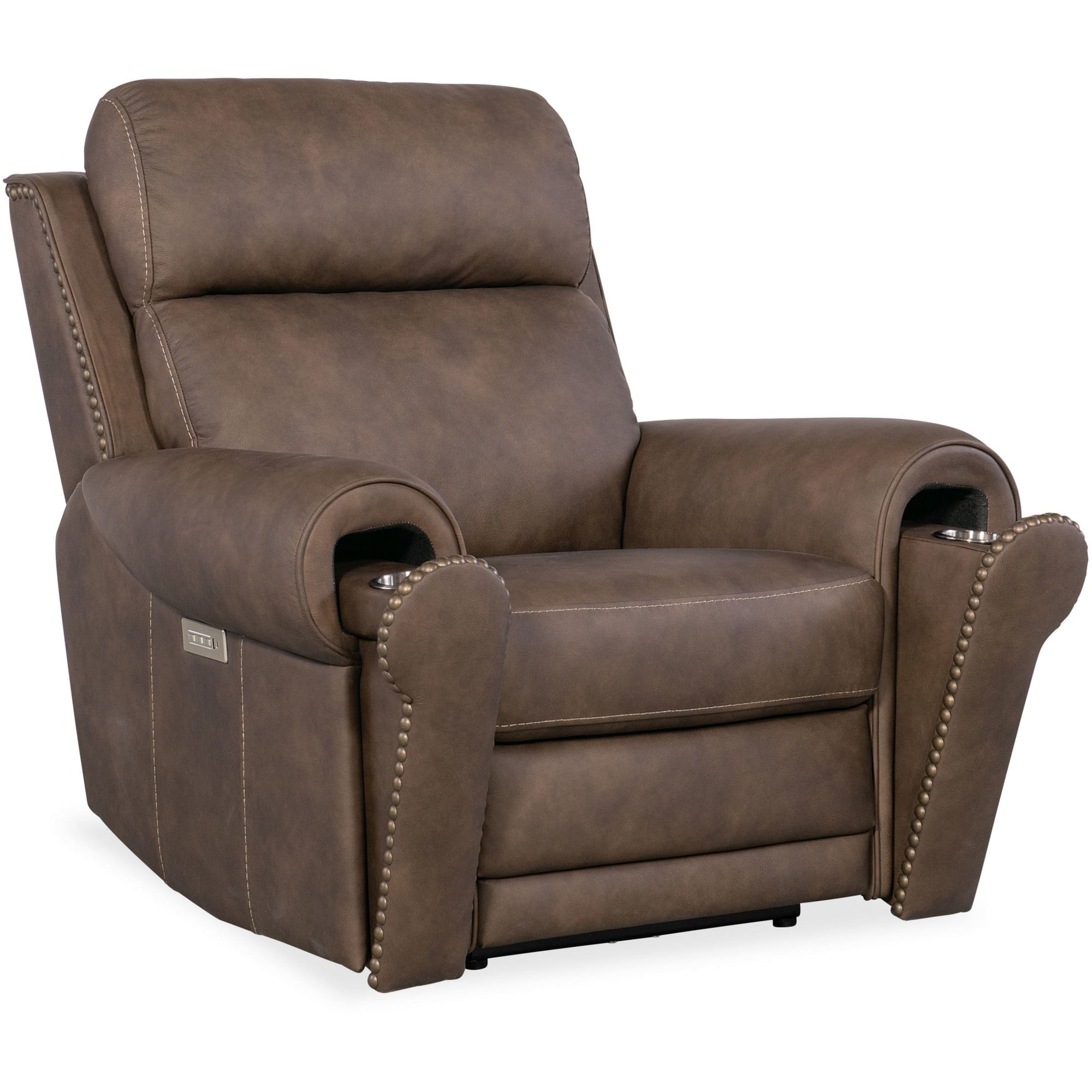 Meuble Hooker SS635-PHZL1 Duncan 43 large avec cadre en métal et cuir