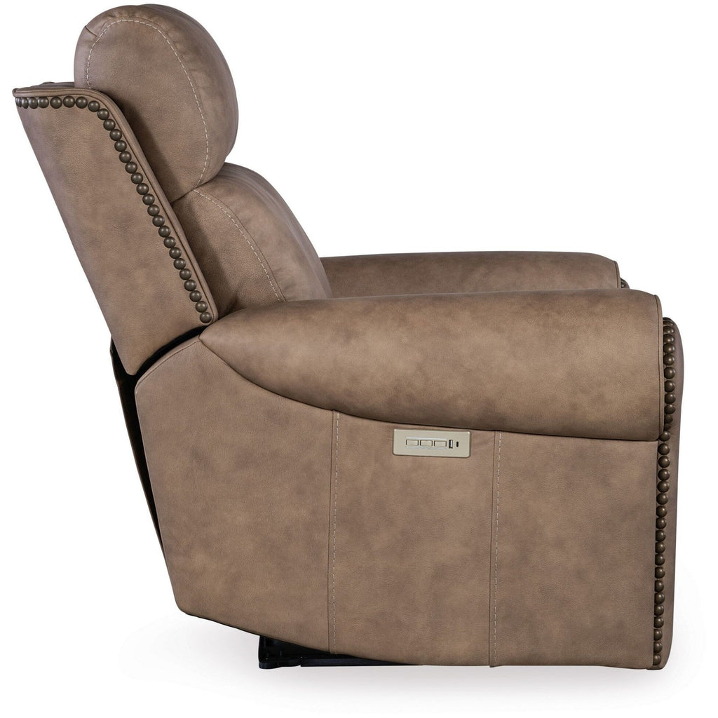 Meuble Hooker SS635-PHZL1 Duncan 43 large avec cadre en métal et cuir