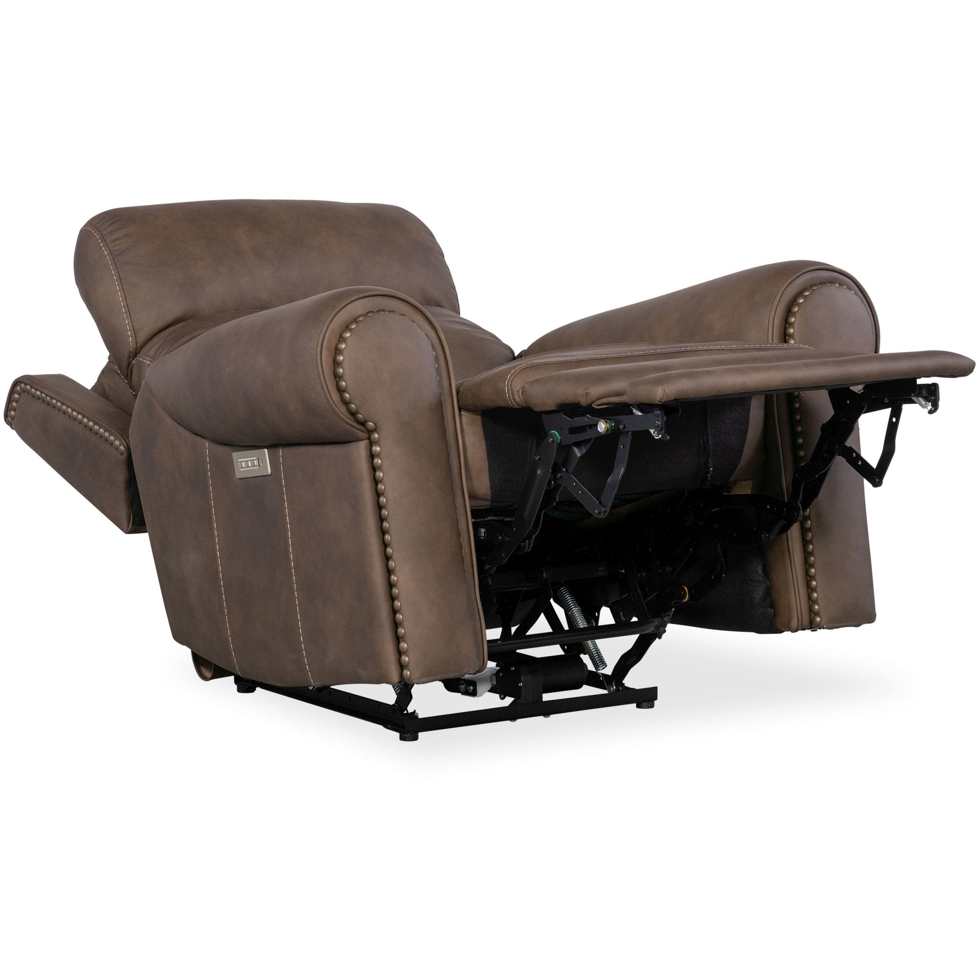 Meuble Hooker SS635-PHZL1 Duncan 43 large avec cadre en métal et cuir