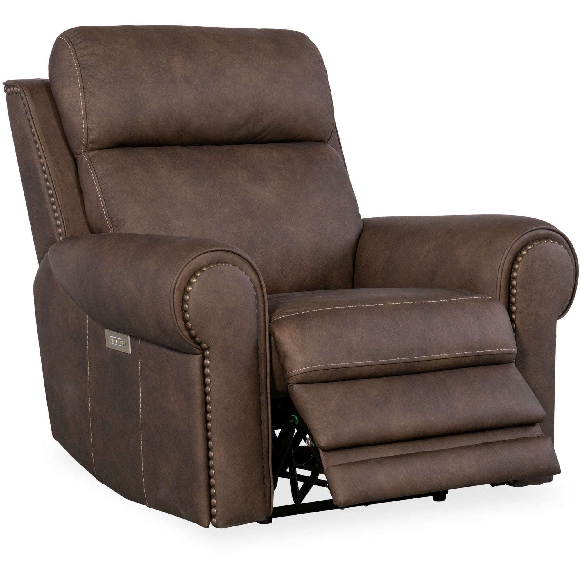 Meuble Hooker SS635-PHZL1 Duncan 43 large avec cadre en métal et cuir