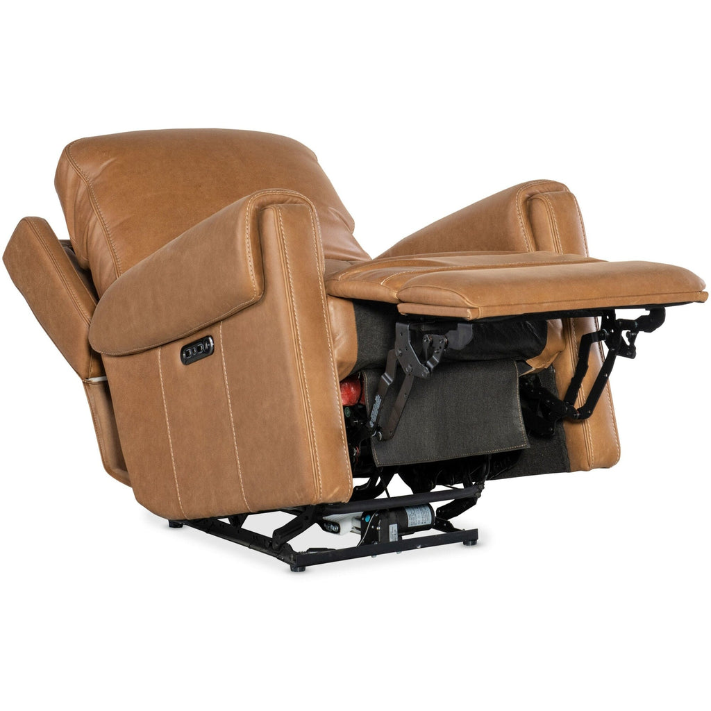 Meubles Hooker SS718-PHZ1 Somers 34 po, large, cadre en métal, cuir
