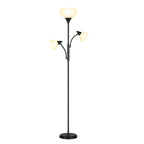 Lampadaire torche moderne de 71 po avec lampes de lecture réglables - N/A
