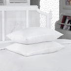 Lot de 4 taies d'oreiller en satin de coton turc blanc doux de la collection Hôtel