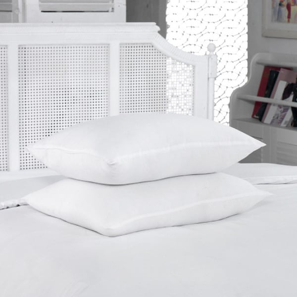 Lot de 4 taies d'oreiller en satin de coton turc blanc doux de la collection Hôtel