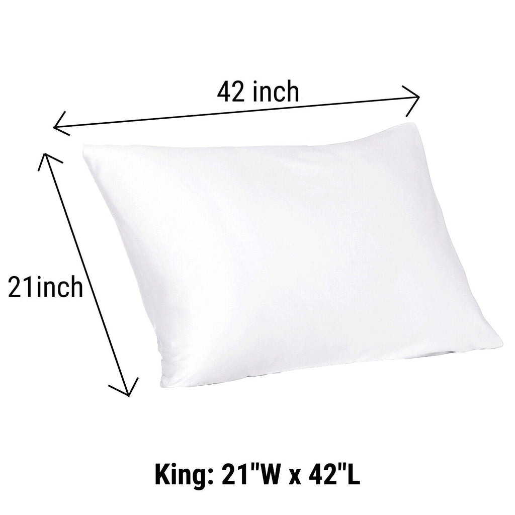 Lot de 4 taies d'oreiller en satin de coton turc blanc doux de la collection Hôtel
