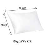 Lot de 4 taies d'oreiller en satin de coton turc blanc doux de la collection Hôtel