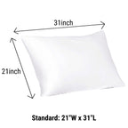 Lot de 4 taies d'oreiller en satin de coton turc blanc doux de la collection Hôtel