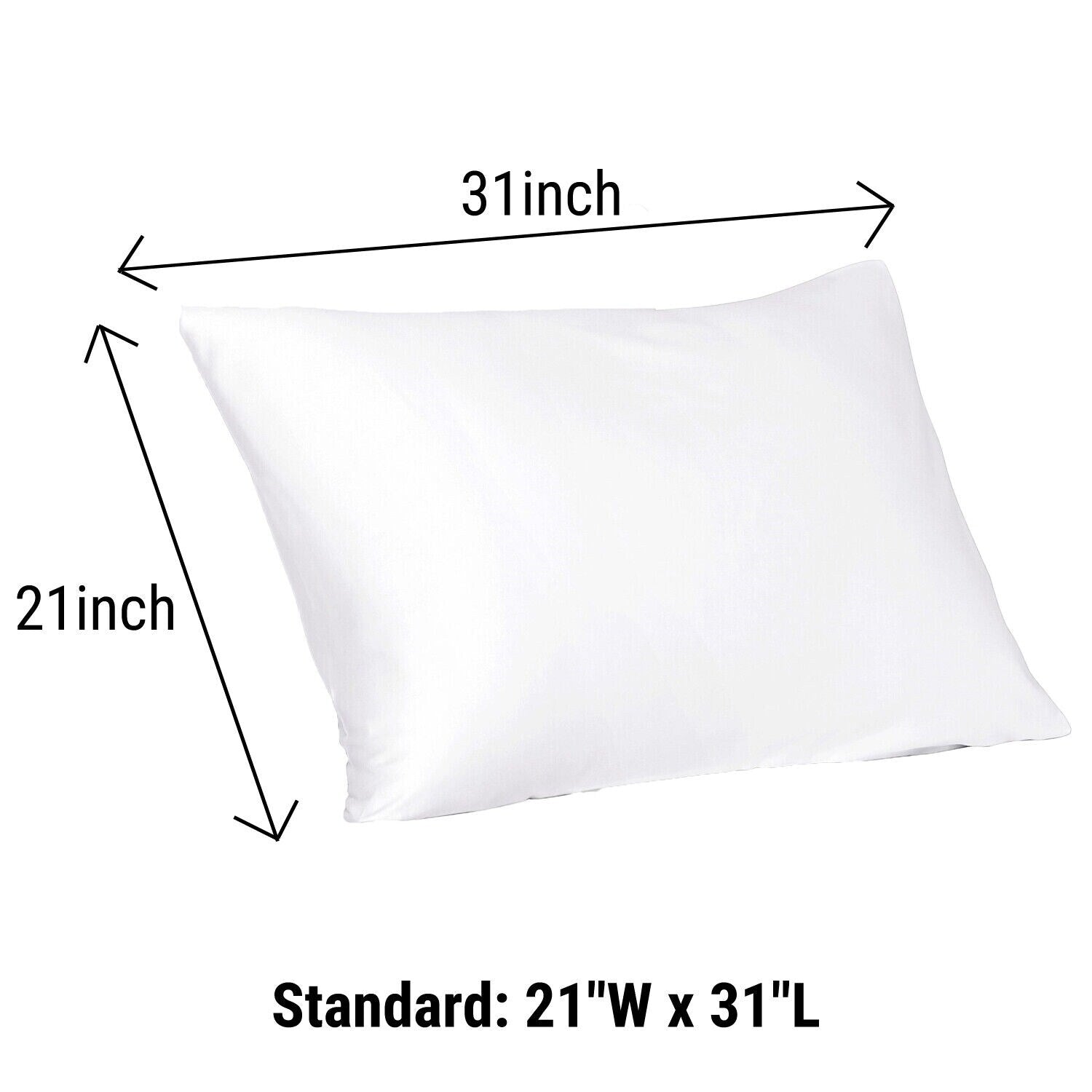 Lot de 4 taies d'oreiller en satin de coton turc blanc doux de la collection Hôtel