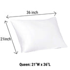 Lot de 4 taies d'oreiller en satin de coton turc blanc doux de la collection Hôtel