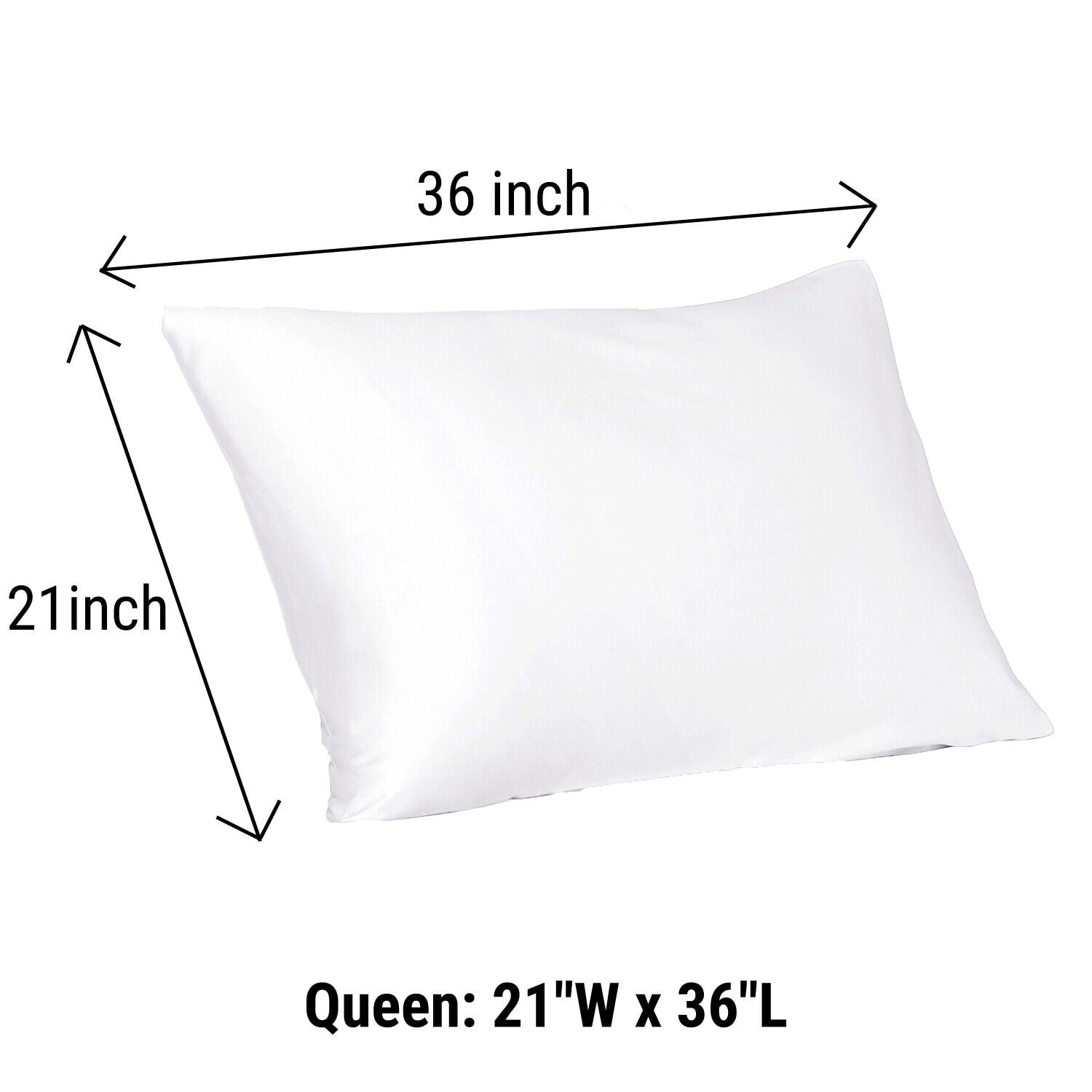 Lot de 4 taies d'oreiller en satin de coton turc blanc doux de la collection Hôtel