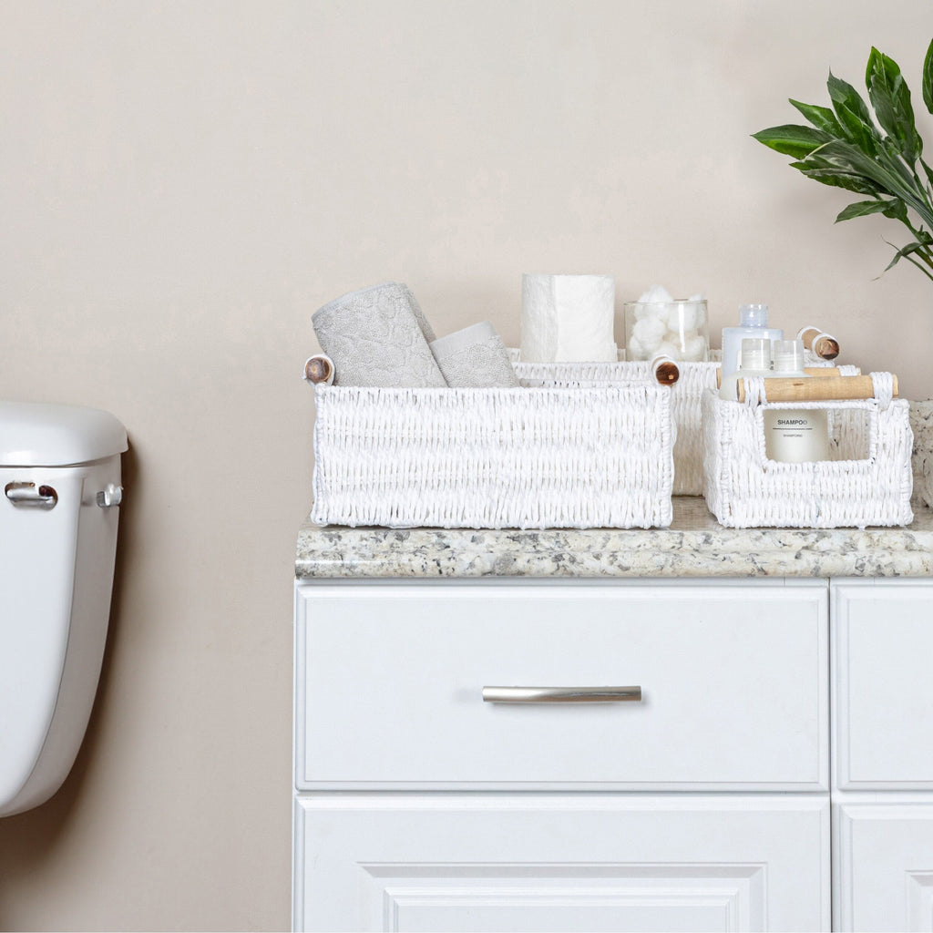 Paniers tissés décoratifs essentiels pour la maison