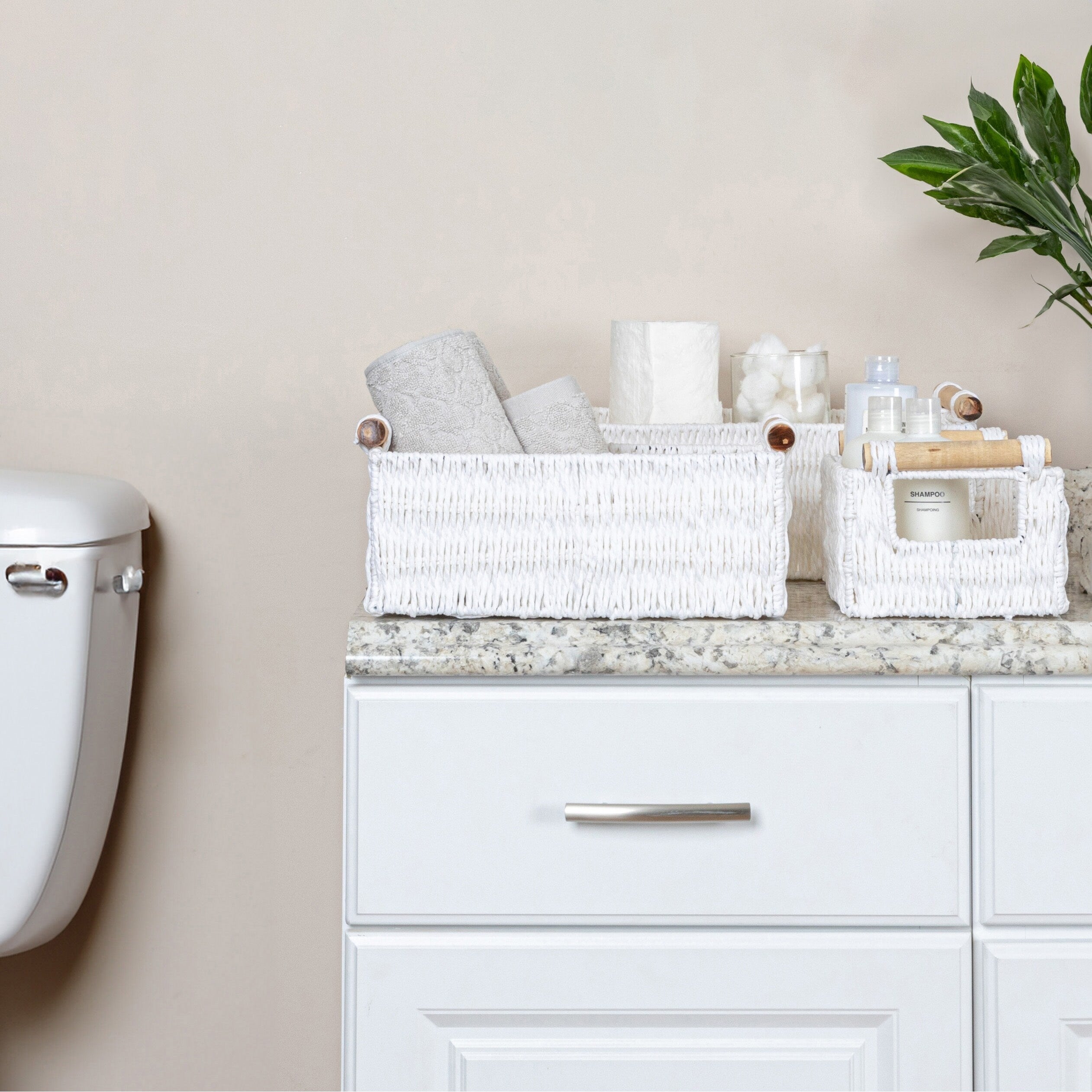 Paniers tissés décoratifs essentiels pour la maison