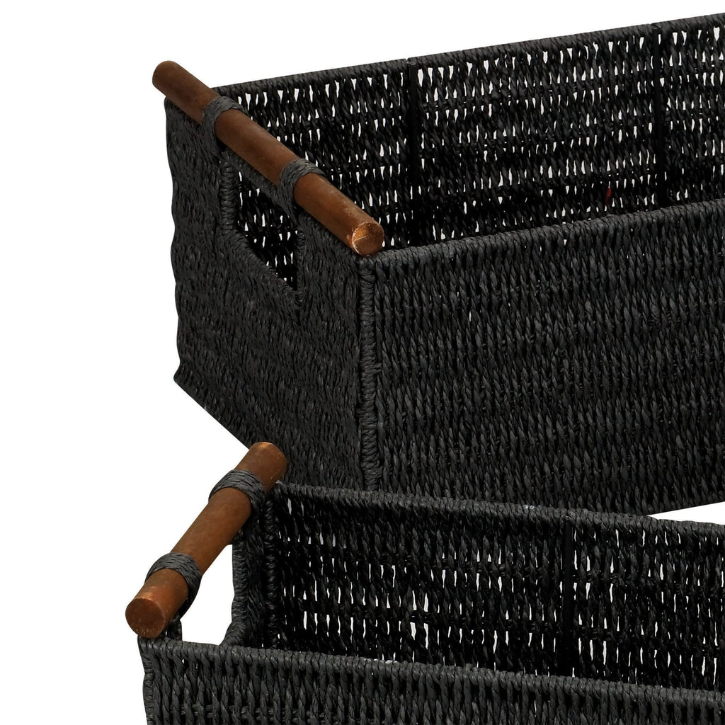 Paniers tissés décoratifs essentiels pour la maison