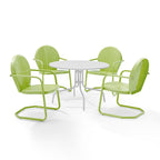 Ensemble de salle à manger d'extérieur en métal Crosley Griffith Key Lime, 5 pièces