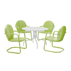 Ensemble de salle à manger d'extérieur en métal Crosley Griffith Key Lime, 5 pièces