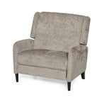 Fauteuil inclinable manuel Howie Pushback, bois brun foncé, beige texturé