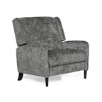 Fauteuil inclinable manuel Howie Pushback, bois brun foncé, gris texturé