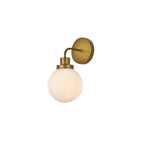 Applique de salle de bain Hudson à 1 lumière avec abat-jour globe givré