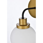 Applique de salle de bain Hudson à 1 lumière avec abat-jour globe givré