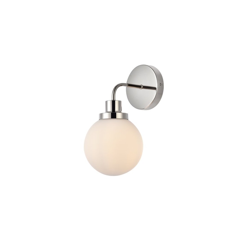 Applique de salle de bain Hudson à 1 lumière avec abat-jour globe givré