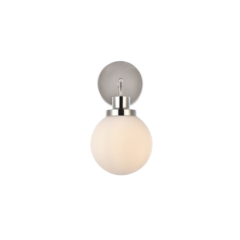 Applique de salle de bain Hudson à 1 lumière avec abat-jour globe givré