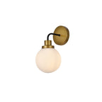 Applique de salle de bain Hudson à 1 lumière avec abat-jour globe givré