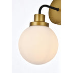 Applique de salle de bain Hudson à 1 lumière avec abat-jour globe givré