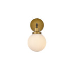 Applique de salle de bain Hudson à 1 lumière avec abat-jour globe givré