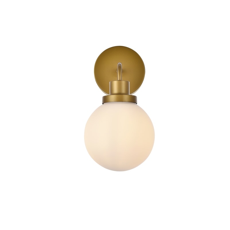 Applique de salle de bain Hudson à 1 lumière avec abat-jour globe givré