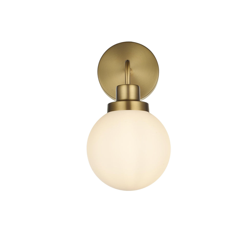 Applique de salle de bain Hudson à 1 lumière avec abat-jour globe givré