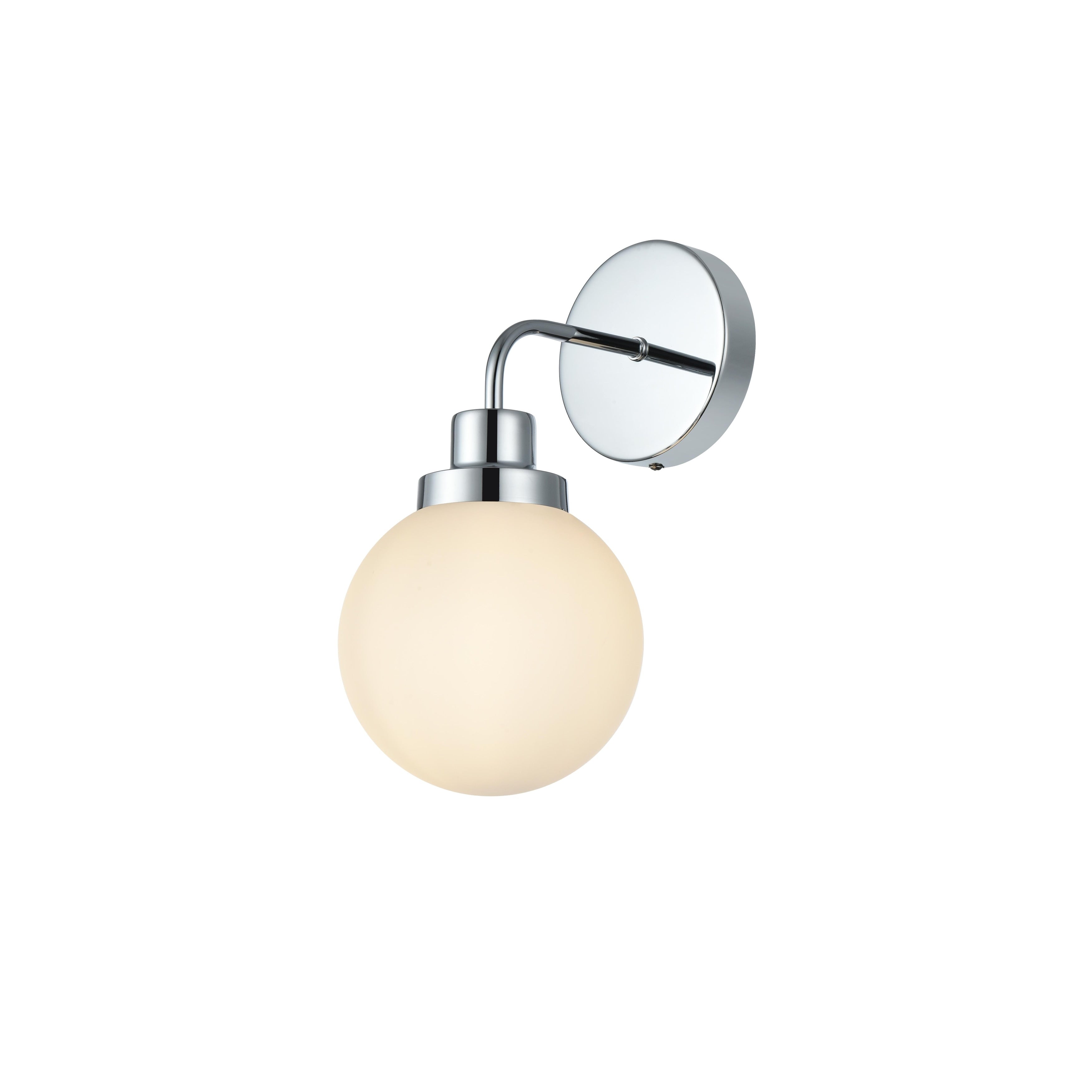 Applique de salle de bain Hudson à 1 lumière avec abat-jour globe givré