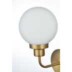 Applique de salle de bain Hudson à 1 lumière avec abat-jour globe givré