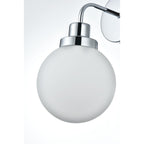 Applique de salle de bain Hudson à 1 lumière avec abat-jour globe givré