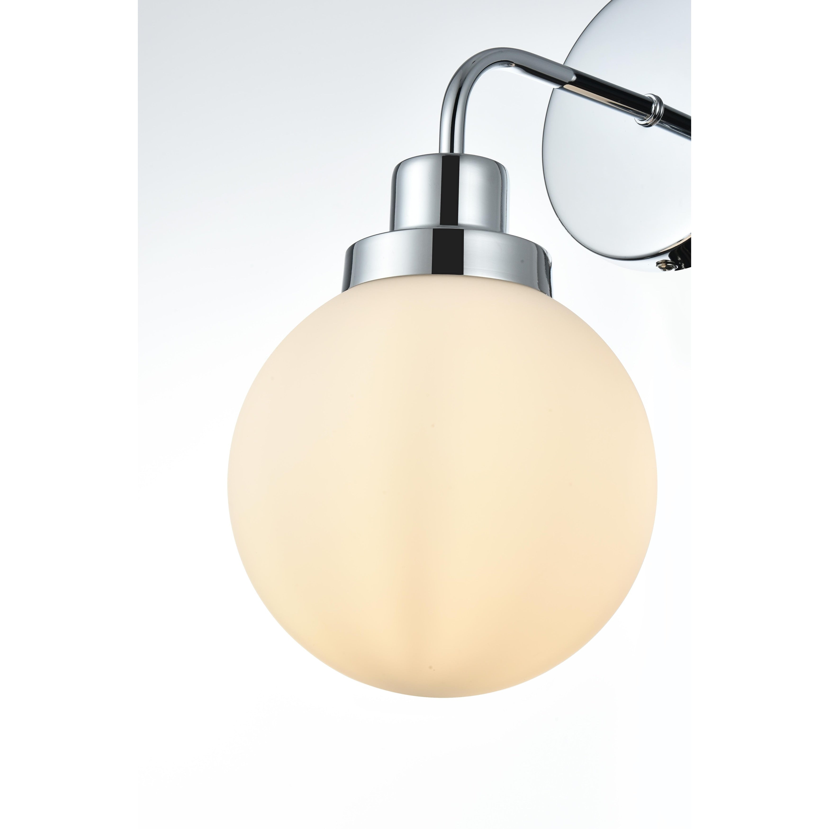 Applique de salle de bain Hudson à 1 lumière avec abat-jour globe givré