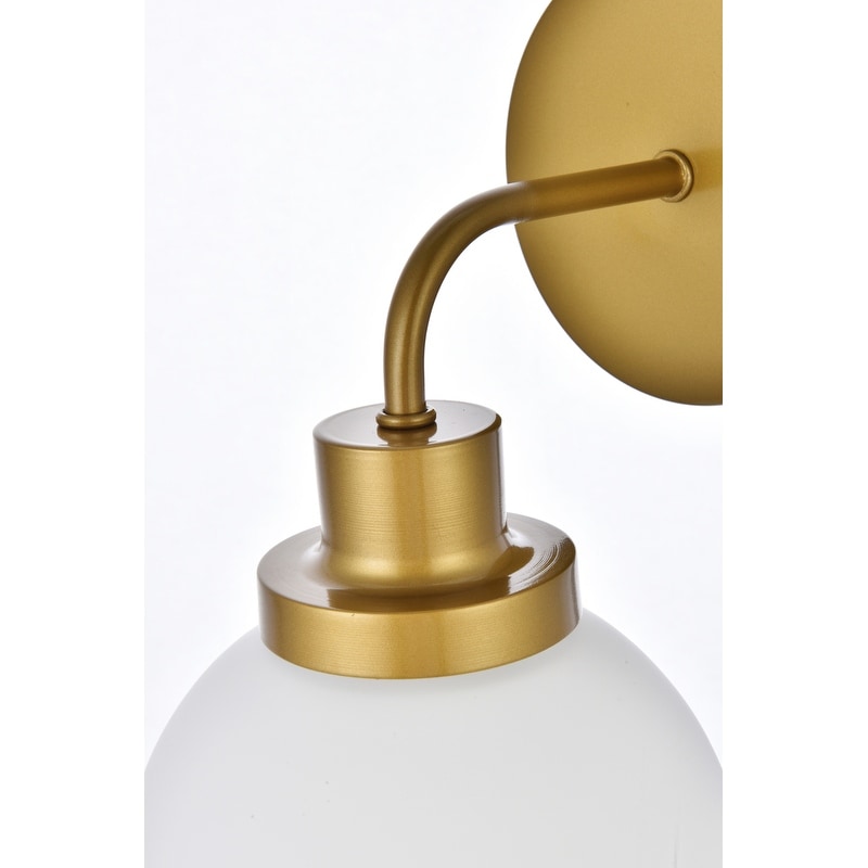 Applique de salle de bain Hudson à 1 lumière avec abat-jour globe givré