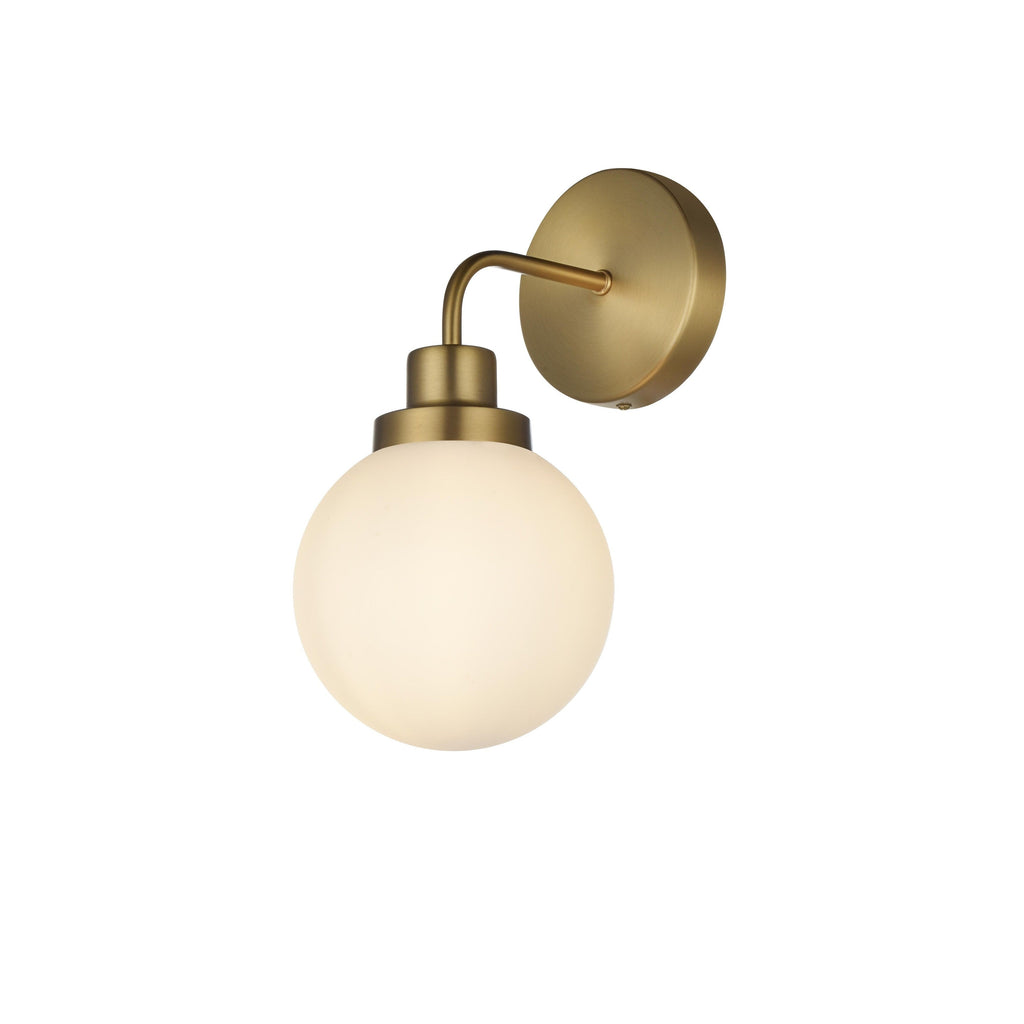 Applique de salle de bain Hudson à 1 lumière avec abat-jour globe givré