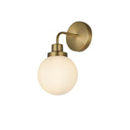 Applique de salle de bain Hudson à 1 lumière avec abat-jour globe givré
