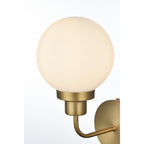 Applique de salle de bain Hudson à 1 lumière avec abat-jour globe givré