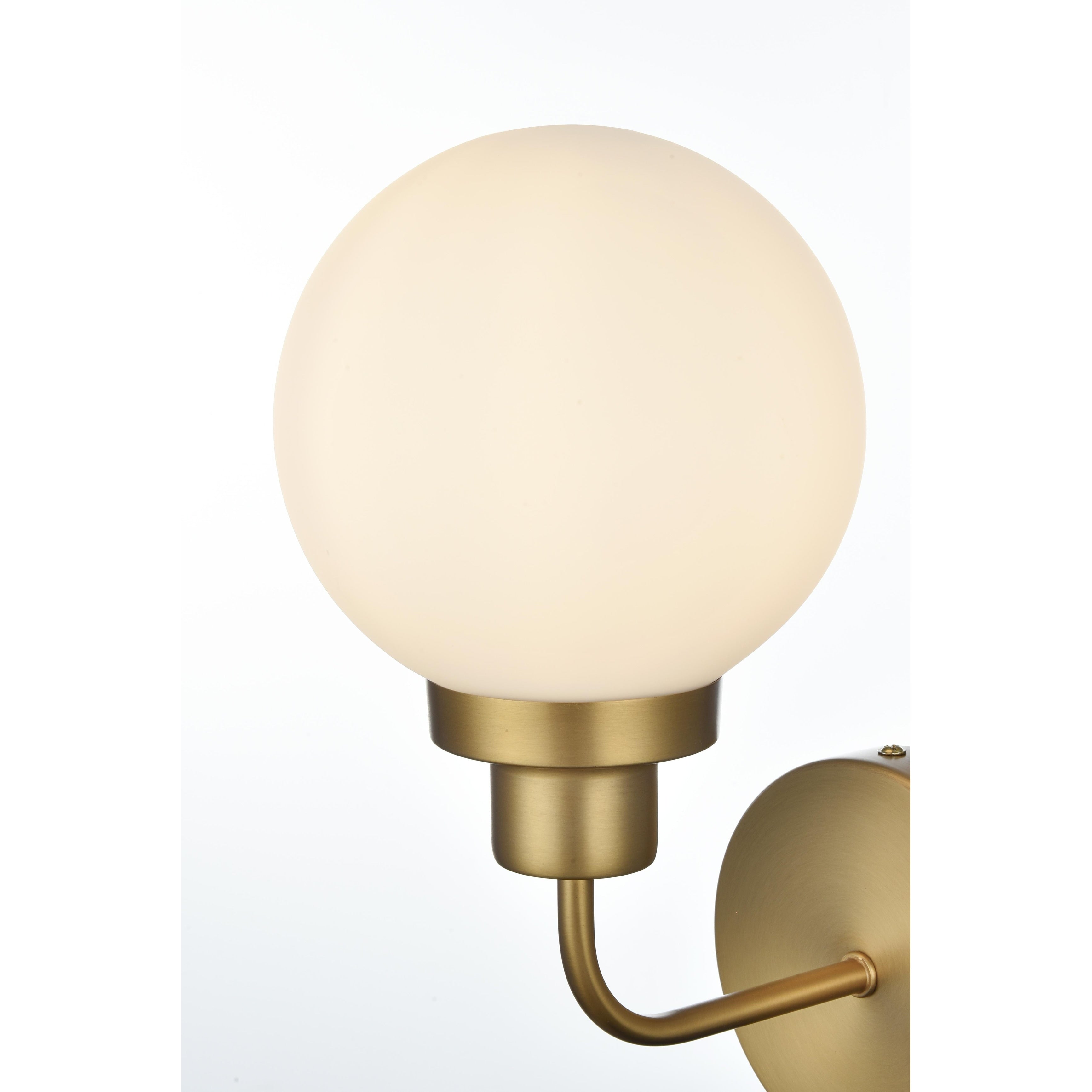 Applique de salle de bain Hudson à 1 lumière avec abat-jour globe givré