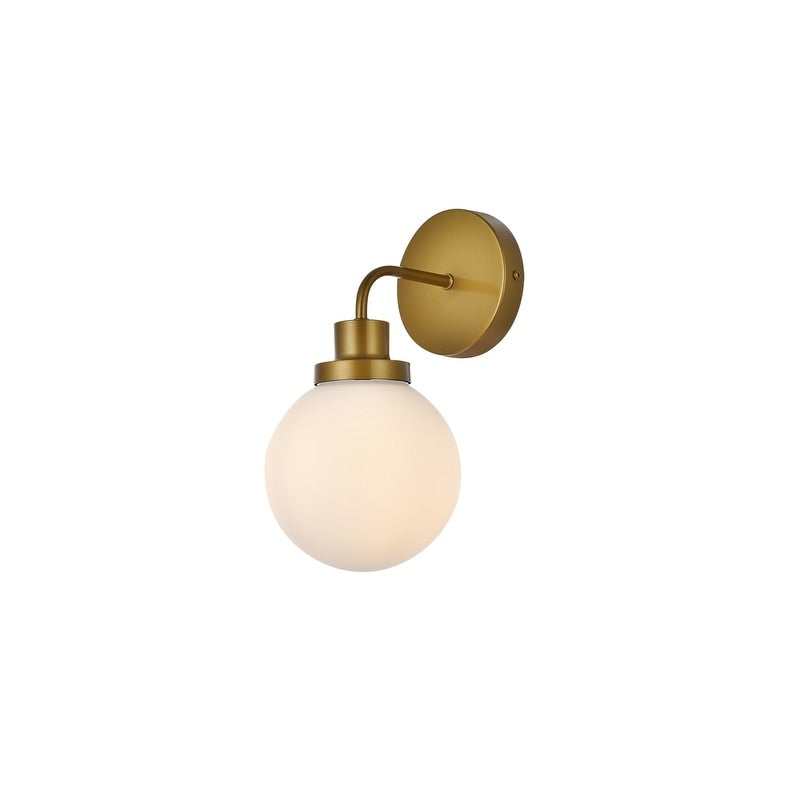 Applique de salle de bain Hudson à 1 lumière avec abat-jour globe givré